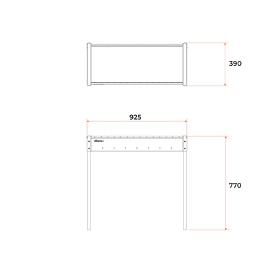 Мангал «МАН 301», 92.6×39×76.7 см, 3 мм