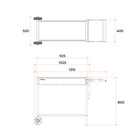 Мангал «МАН 302», 131.5×52×79.7 см, 3 мм, колёса, боковая полка  (артикул 11002984)  большой выбор товаров оптом и в розницу по низким ценам с доставкой