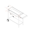 Мангал «МАН 302», 131.5×52×79.7 см, 3 мм, колёса, боковая полка  (артикул 11002984)  большой выбор товаров оптом и в розницу по низким ценам с доставкой