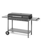 Мангал «МАН 303», 153.5×52×90.1 см, 3 мм, колеса, боковые полки, крышка - Фото 5