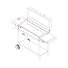 Мангал «МАН 303», 153.5×52×90.1 см, 3 мм, колеса, боковые полки, крышка  (артикул 11002985)  большой выбор товаров оптом и в розницу по низким ценам с доставкой