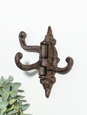 Крючки настенные раздвижные «Вензель», ключница декоративная, чугун, 14×14.5×2 см