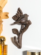 Крючок настенный «Воробушек на веточке», ключница декоративная, чугун, 10×6×17 см - Фото 2