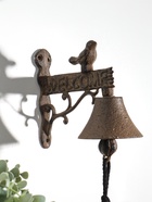 Колокол настенный чугун «Птица - Добро пожаловать», декоративный, 13.5×16×8 см  (артикул 10896785)  большой выбор товаров оптом и в розницу по низким ценам с доставкой