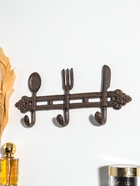 Крючки настенные «Столовые приборы», ключница декоративная, чугун, 28.5×12.5×3.8 см  (артикул 10896795)  большой выбор товаров оптом и в розницу по низким ценам с доставкой