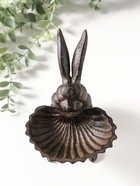 Фигурка - подставка для мелочей, кормушка для птиц «Заяц с ракушкой», чугун, 14×11.5×16.5 см - Фото 5