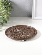 Фигурка чугун, подставка под горячее «Жёлуди и дубовые листья», 18×18×1.5 см  (артикул 10896806)  большой выбор товаров оптом и в розницу по низким ценам с доставкой