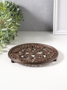 Фигурка чугун, подставка под горячее «Жёлуди и дубовые листья», 18×18×1.5 см  (артикул 10896806)  большой выбор товаров оптом и в розницу по низким ценам с доставкой