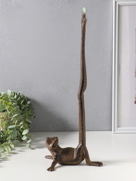 Фигурка чугун, держатель для полотенец бумажных «Лягуха», 13.5×15×42 см