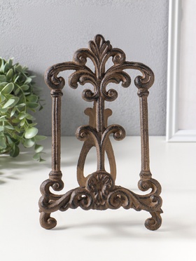 Мольберт - держатель для книг, подставка «Королевские вензеля», фигура чугун, 17×7×27 см