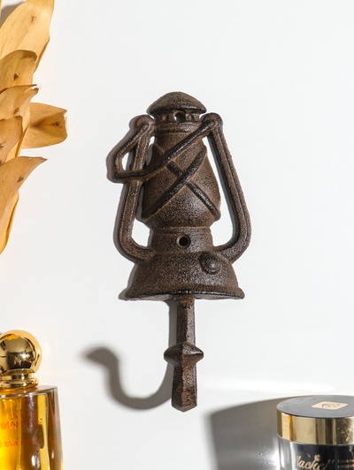 Крючок настенный «Походный фонарь», ключница декоративная, чугун, 19×8×8.8 см