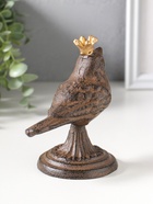 Фигурка чугун «Птица в золотой короне», патина, 11×8×13 см  (артикул 10896824)  большой выбор товаров оптом и в розницу по низким ценам с доставкой