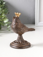 Фигурка чугун «Птица в золотой короне», патина, 11×8×13 см  (артикул 10896824)  большой выбор товаров оптом и в розницу по низким ценам с доставкой