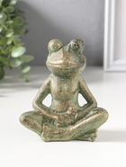 Фигурка чугун «Лягуха - дзен», зелёная патина, 10×11.5×4.5 см  (артикул 10896825)  большой выбор товаров оптом и в розницу по низким ценам с доставкой