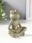 Фигурка чугун «Лягуха - дзен», зелёная патина, 10×11.5×4.5 см  (артикул 10896825)  большой выбор товаров оптом и в розницу по низким ценам с доставкой