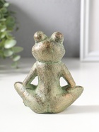 Фигурка чугун «Лягуха - дзен», зелёная патина, 10×11.5×4.5 см  (артикул 10896825)  большой выбор товаров оптом и в розницу по низким ценам с доставкой