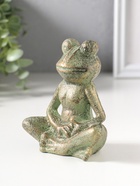Фигурка чугун «Лягуха - дзен», зелёная патина, 10×11.5×4.5 см  (артикул 10896825)  большой выбор товаров оптом и в розницу по низким ценам с доставкой
