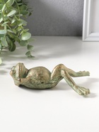 Фигурка чугун «Лягуха на отдыхе», зелёная патина, 14.5×8,,8×4 см  (артикул 10896826)  большой выбор товаров оптом и в розницу по низким ценам с доставкой