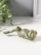 Фигурка чугун «Лягуха на отдыхе», зелёная патина, 14.5×8,,8×4 см  (артикул 10896826)  большой выбор товаров оптом и в розницу по низким ценам с доставкой