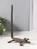 Фигурка чугун, держатель для полотенец бумажных «Крокодил», 20×12×28.2 см - Фото 3