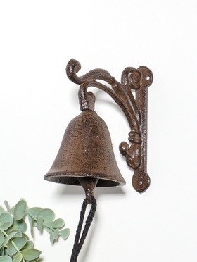 Колокол настенный чугун «Растительный узор», декоративный, 10.5×11.8×7 см  (артикул 10896832)  большой выбор товаров оптом и в розницу по низким ценам с доставкой
