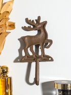 Крючок настенный «Олень - Серебряное копытце», ключница декоративная, чугун, 9.6×20.5×3.5 см  (артикул 10896835)  большой выбор товаров оптом и в розницу по низким ценам с доставкой