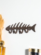 Крючки настенные «Рыбий скелет», ключница декоративная, чугун, 19.7×6.5×1.5 см - Фото 2