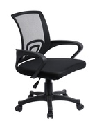 Кресло офисное для оператора «Клик Мебель», сетка, с подлокотниками, на колёсиках, цвет чёрный - фото 122965412