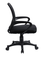 Кресло офисное для оператора «Клик Мебель», сетка, с подлокотниками, на колёсиках, цвет чёрный - Фото 4