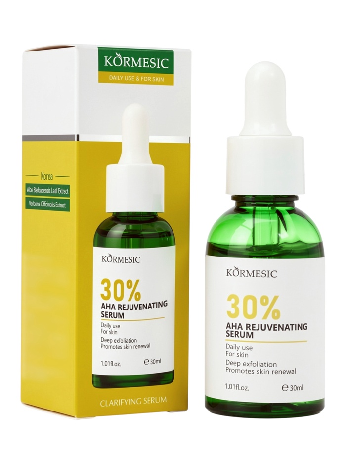 Омолаживающая сыворотка KORMESIC с AHA кислотами 30%, 30 мл - Фото 1