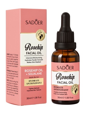 Масло для лица Sadoer с экстрактом шиповника, 30 мл  (артикул 10942886)  большой выбор товаров оптом и в розницу по низким ценам с доставкой
