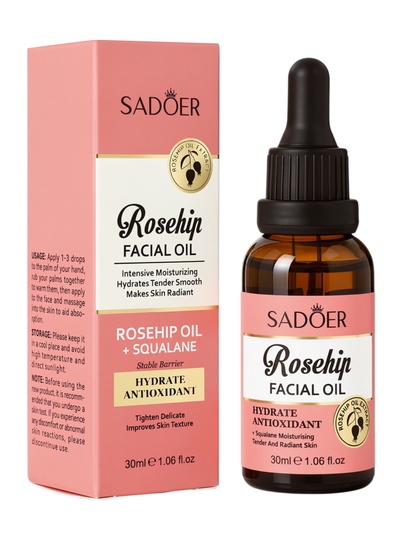 Масло для лица Sadoer с экстрактом шиповника, 30 мл