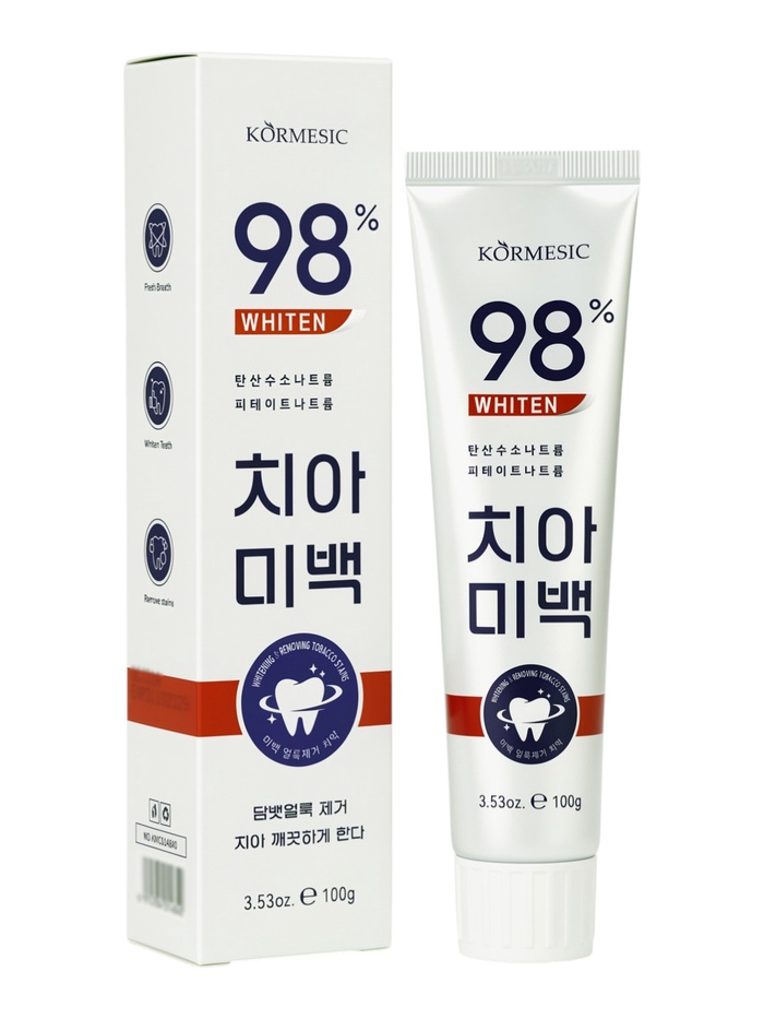Зубная паста KORMESIC отбеливающая, 100 г - Фото 1