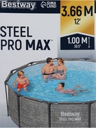 Бассейн каркасный Steel Pro, 366×100 см, круглый, цвет графит, 561PG Bestway - Фото 8