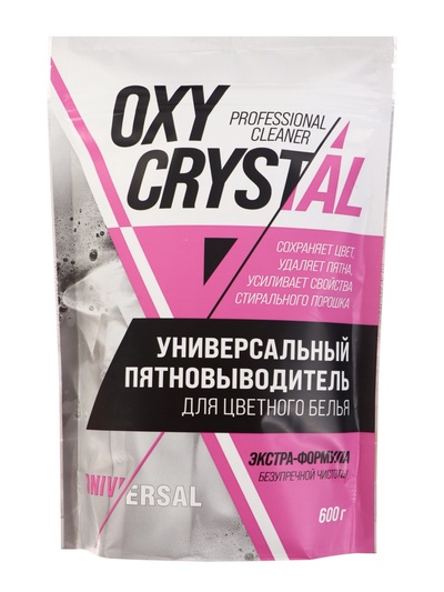 Пятновыводитель для цветного белья OXY CRYSTAL универсальный, 600 г