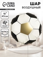 Воздушный шар фольгированный 18" «Футбольный мяч» - Фото 1