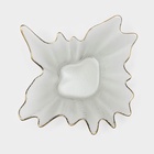 УЦЕНКА Ваза для фруктов «Рени», 28×8 см, с золотой отводкой, стекло, серая - Фото 2