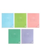 Комплект тетрадей из 10 штук, 12 листов в клетку КПК «Пастель»,5 видов - Фото 1