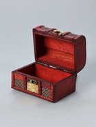 УЦЕНКА Шкатулка дерево сундучок "Золотая сеть и штукатурка" 8,5х12х8,5 см - Фото 3