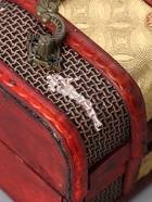 УЦЕНКА Шкатулка дерево сундучок "Золотая сеть и штукатурка" 8,5х12х8,5 см - Фото 6