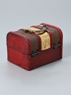 УЦЕНКА Шкатулка дерево сундучок "Золотая сеть и штукатурка" 8,5х12х8,5 см - Фото 7