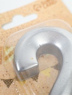 УЦЕНКА Свеча в торт «Грань», цифра 2, серебряный металлик, 6.5 см - Фото 5