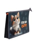 Папка для тетрадей А4 «Котенок», молния сверху, ламинированный картон - фото 809616040