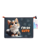 Папка для тетрадей А4 «Котенок», молния сверху, ламинированный картон - фото 809616043