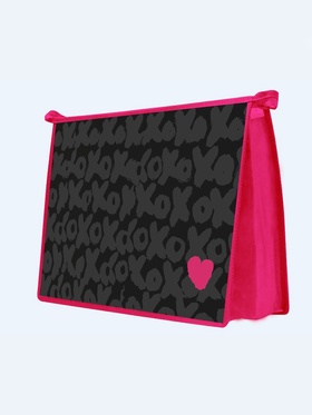 Папка для тетрадей А4 Xoxo love, молния сверху, ламинированный картон