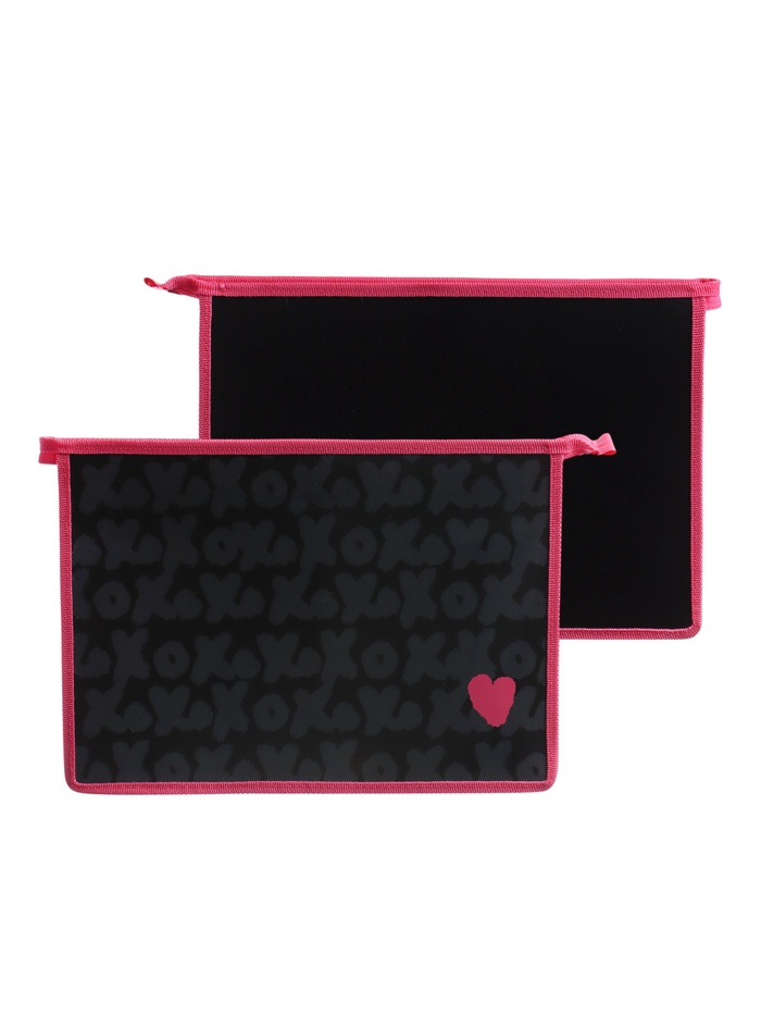Папка для тетрадей А4 Xoxo love, молния сверху, ламинированный картон - Фото 1