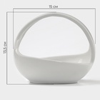 УЦЕНКА Конфетница фарфоровое Magistro «Бланш» 15×15×13.5 см, цвет белый - Фото 3