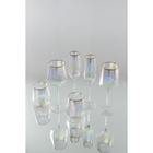 УЦЕНКА Набор бокалов для шампанского 6 шт "Дарио" 180 мл, 7х27,5 см, перламутр - Фото 10