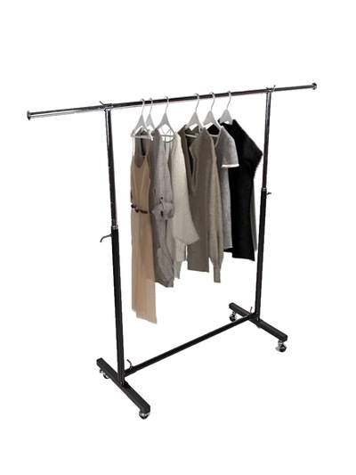УЦЕНКА Вешало П-образное, чёрное 90-170×44×75-150 см