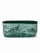 Кашпо для цветов «Микрит», 6 л, 38×18×16.2 см, пластиковое, со вставкой, зеленое - Фото 2